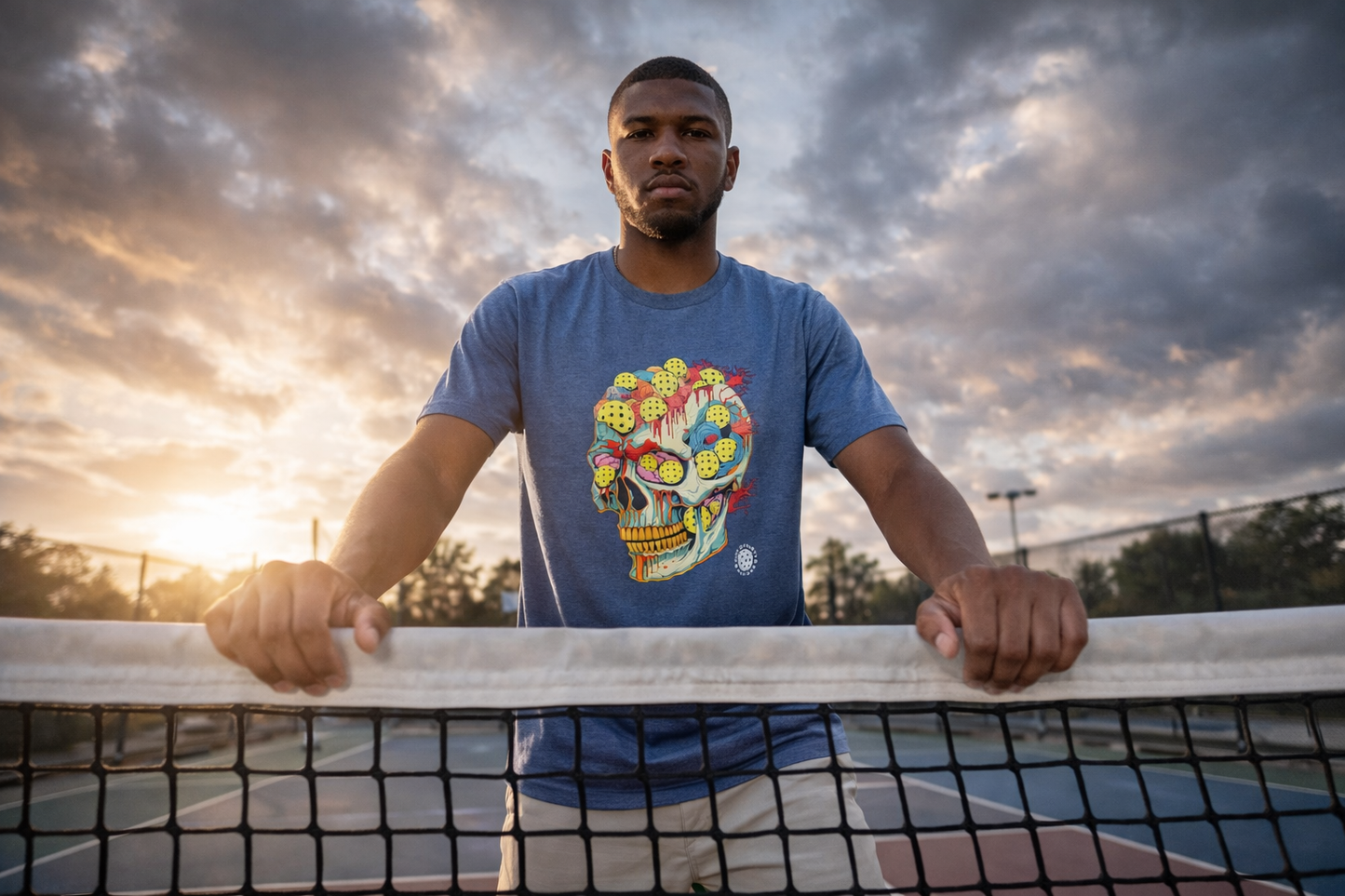 Dink Essentials Graphic Skull Pickleball Essentials Tee